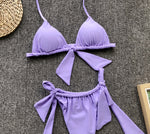 lavender purple light cute bikinis swimsuits swimwear