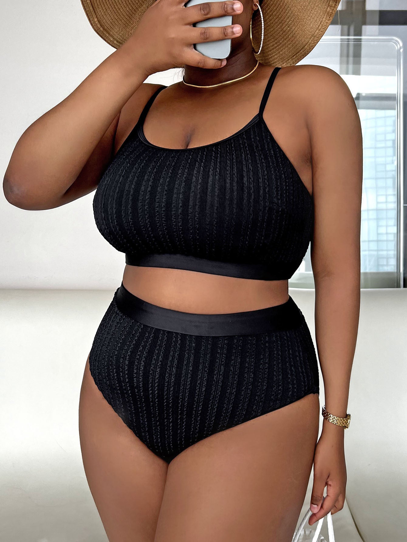 black bikini plus size