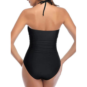 full coverage black one piece swimsuit swimwear