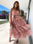 pink dress sundress maxi dress