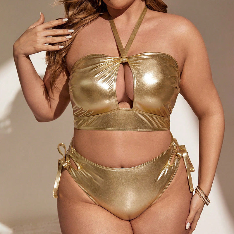 metallic bikini plus size