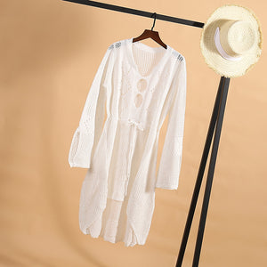 white beach dress coverup