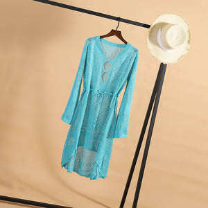 green blue  beach dress coverup