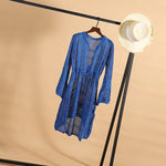 blue beach dress coverup