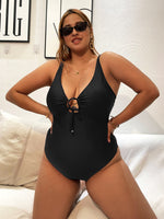 black plus size swimsuit one piece bikini