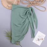 grey green skirt coverup cute sarongs swimwear